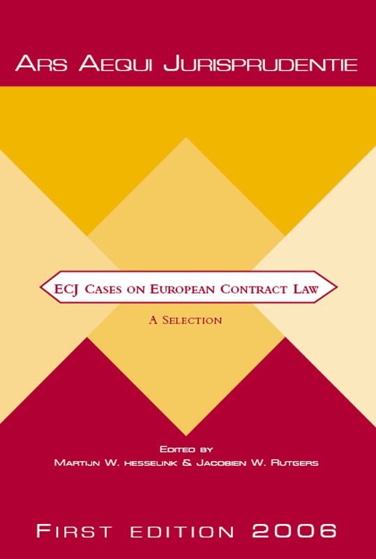 ECJ Cases on European Contract Law / Ars Aequi Jurisprudentie
