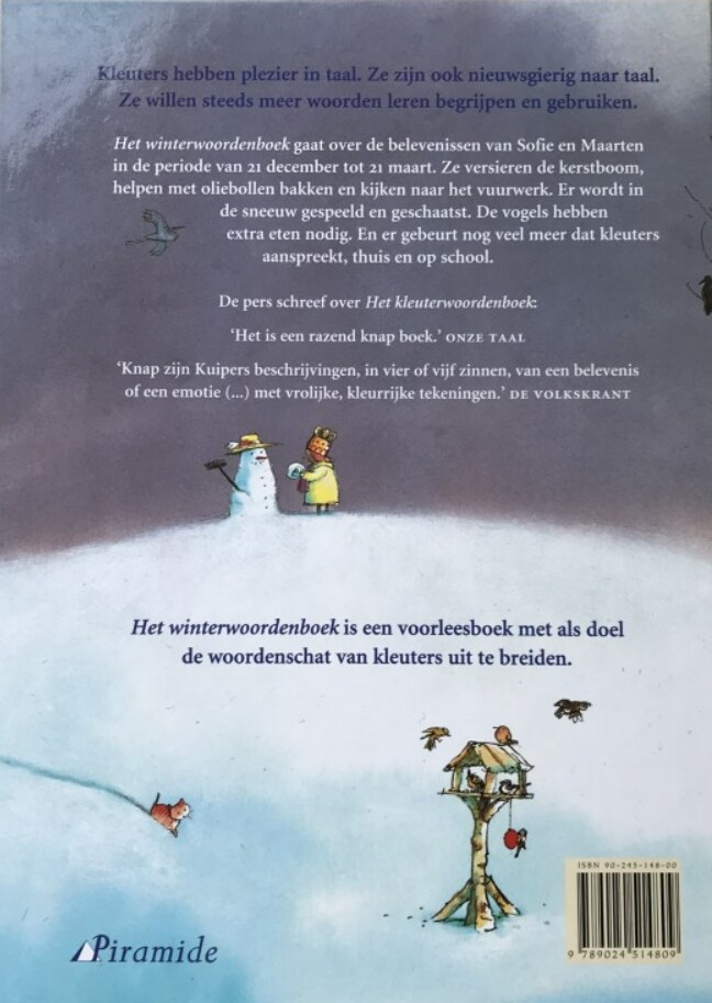 Het winterwoordenboek achterkant