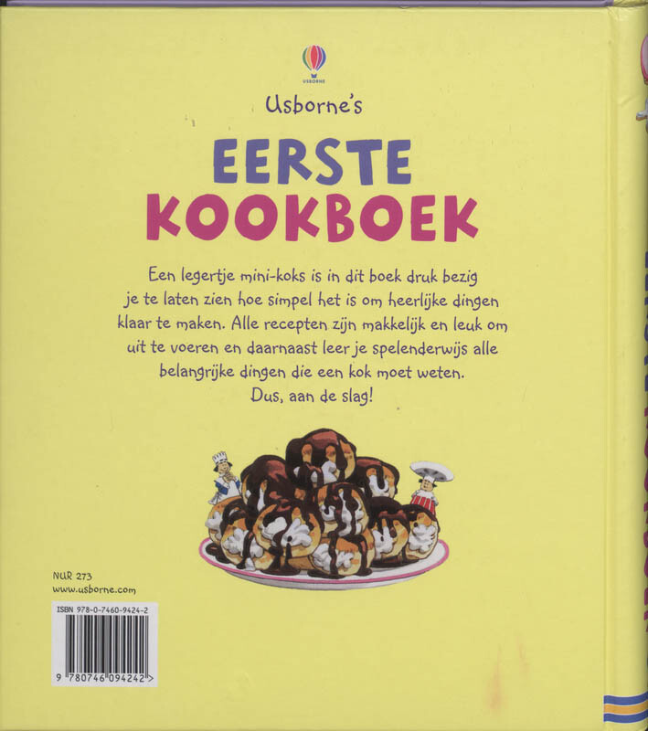 Usborne's eerste kookboek achterkant