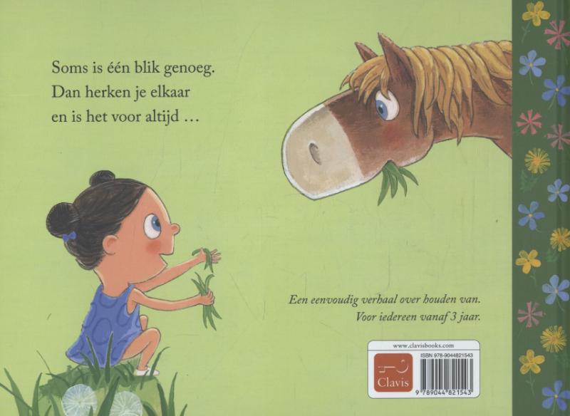 Het meisje en de pony achterkant