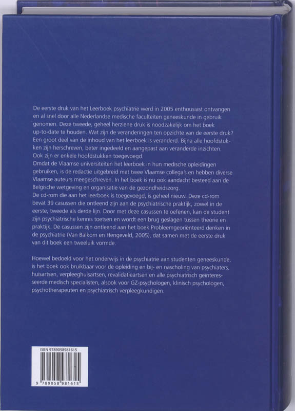 Leerboek psychiatrie achterkant