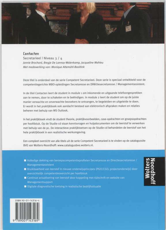 Praktijkboek Niveau 3/4 Contacten achterkant