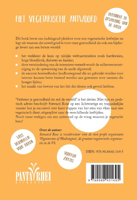 Het vegetarische antwoord achterkant