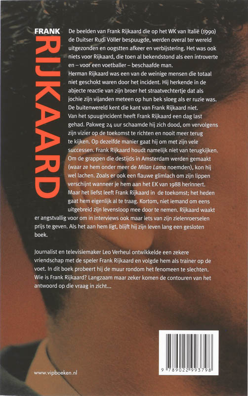 Frank Rijkaard - De Biografie achterkant