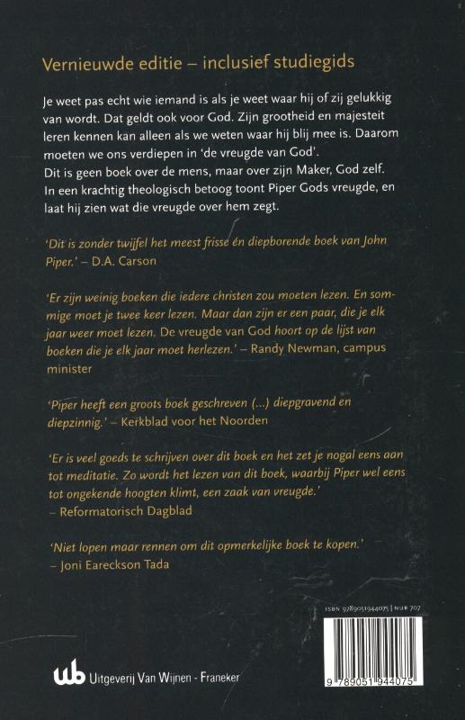 De vreugde van God De vreugde van God achterkant