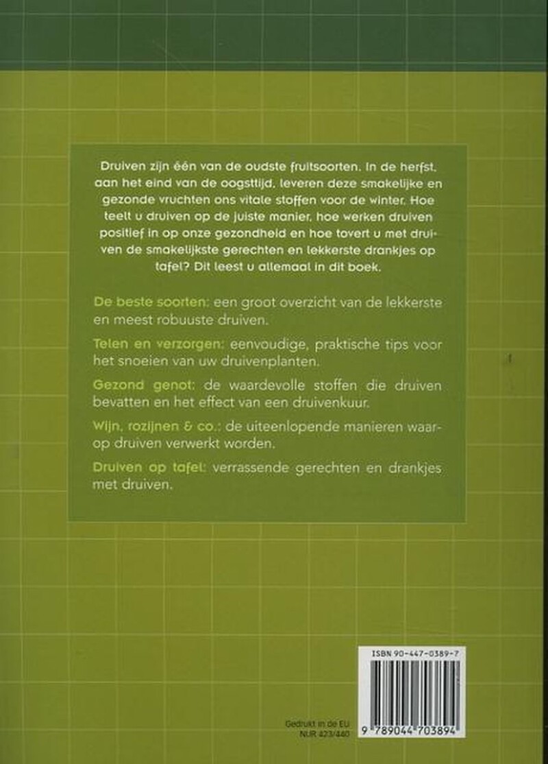 Druiven / Gezond uit de moestuin achterkant