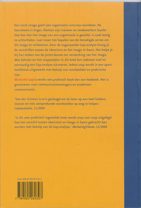 Mind the Gap / Merk en reputatie achterkant