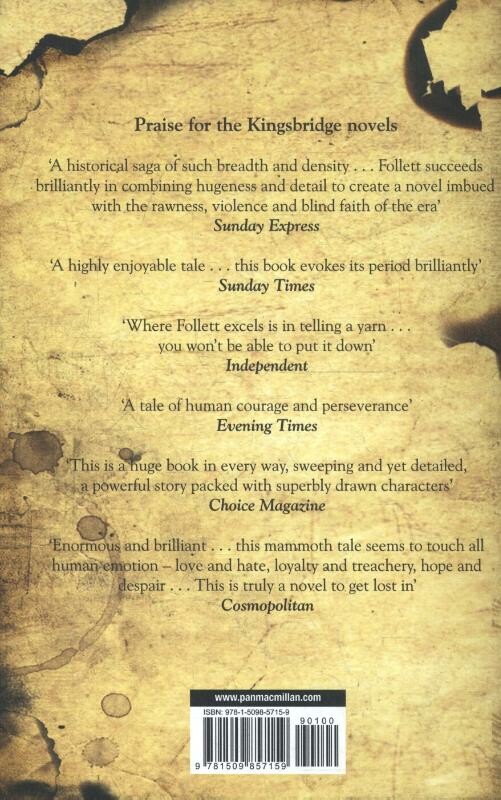 A Column of Fire / The Kingsbridge Novels / 3 achterkant