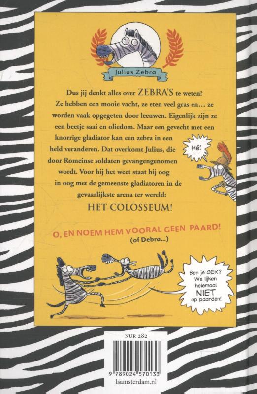 Rollebollen met de Romeinen / Julius Zebra / 1 achterkant