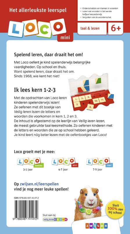 Loco Mini - Loco mini Veilig leren lezen ik lees kern 1-2-3 achterkant