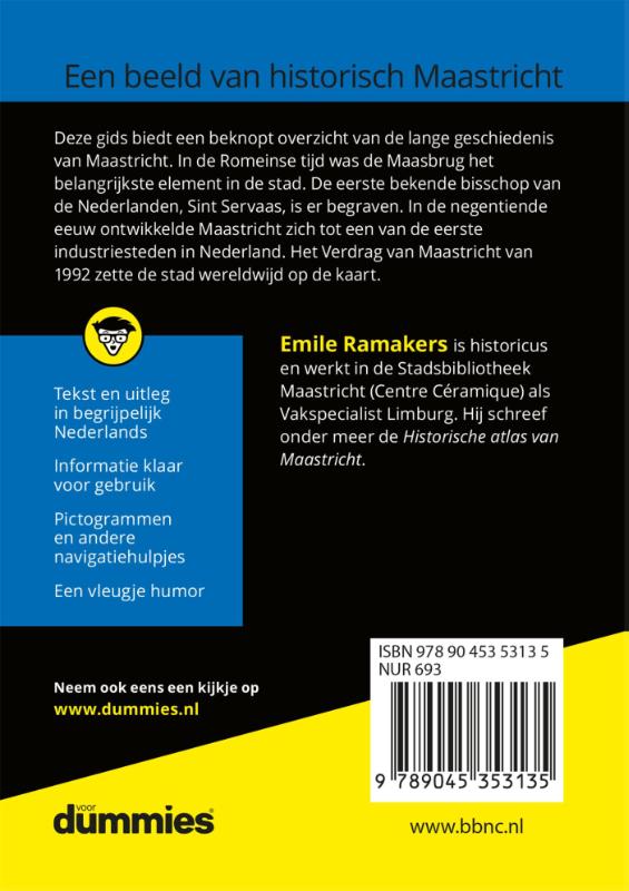 De kleine Geschiedenis van Maastricht voor Dummies / Voor Dummies achterkant