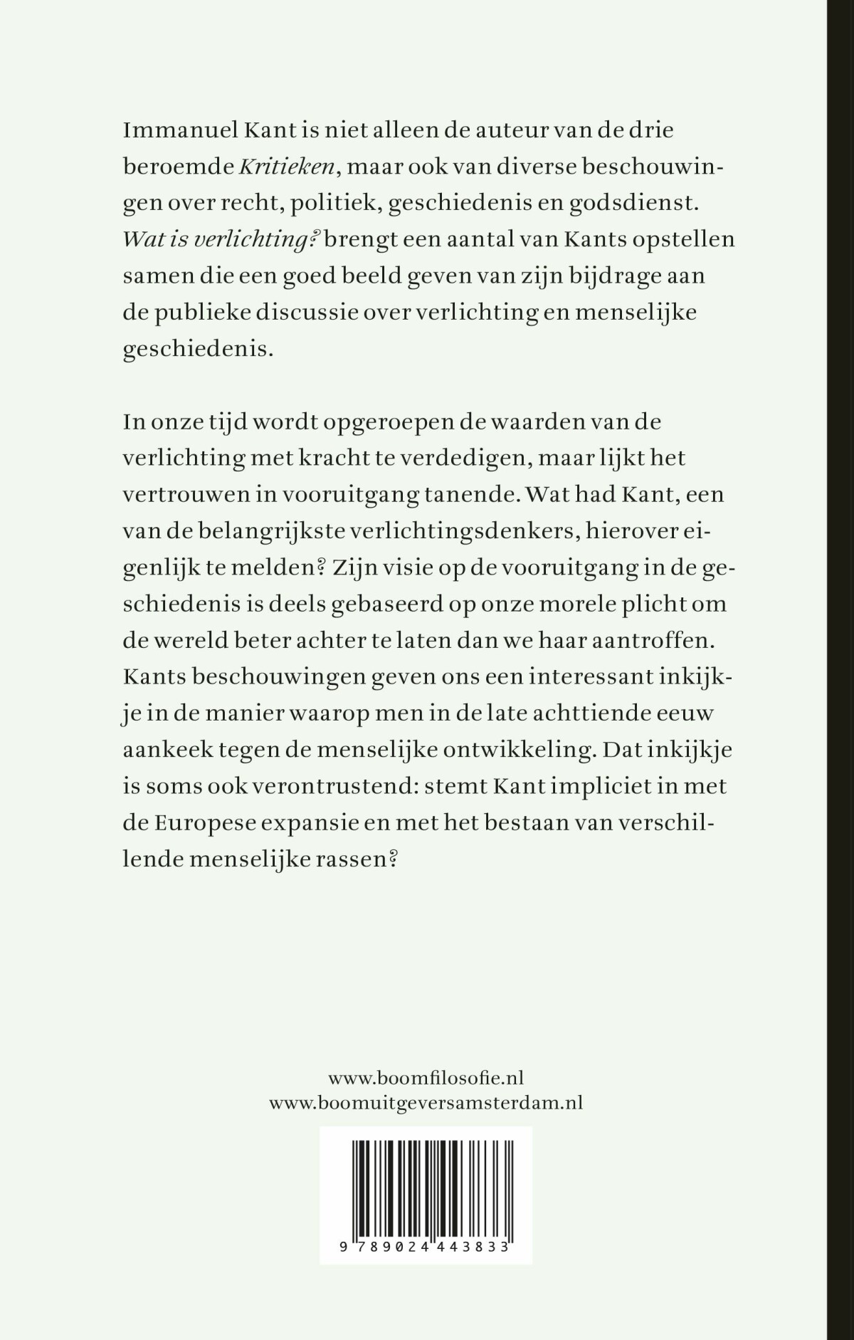 Beantwoording van de vraag achterkant
