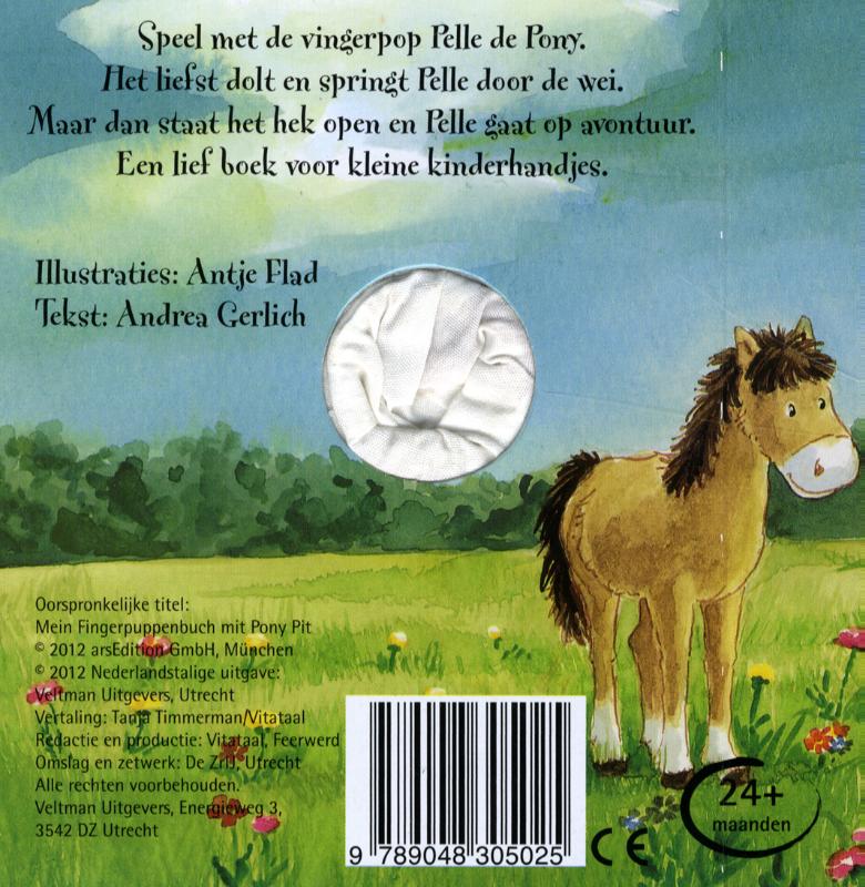Mijn vingerpopboekje met Pelle de Pony achterkant