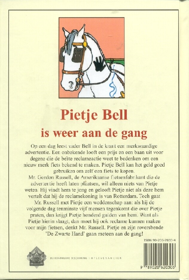 Pietje Bell is weer aan de gang / Pietje Bell serie achterkant