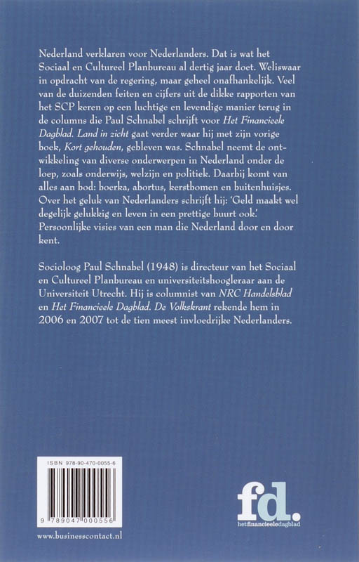 Land in zicht achterkant