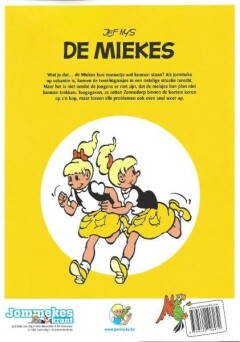 Zonnedorp op z'n kop / Jommeke personage - De Miekes / 0 achterkant