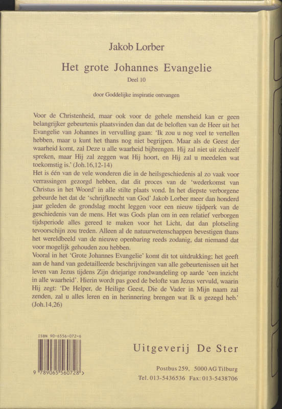 Het grote Johannes Evangelie 10 achterkant