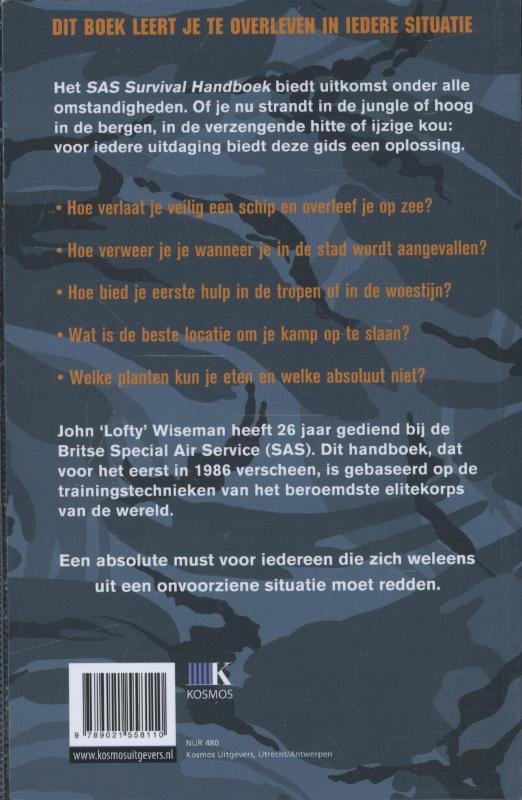 Het SAS survival handboek achterkant