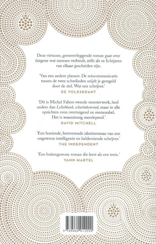 Het boek van wonderlijke nieuwe dingen Het boek van wonderlijke nieuwe dingen achterkant