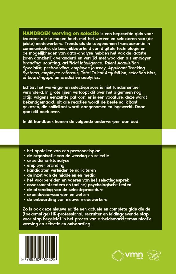Handboek werving en selectie achterkant
