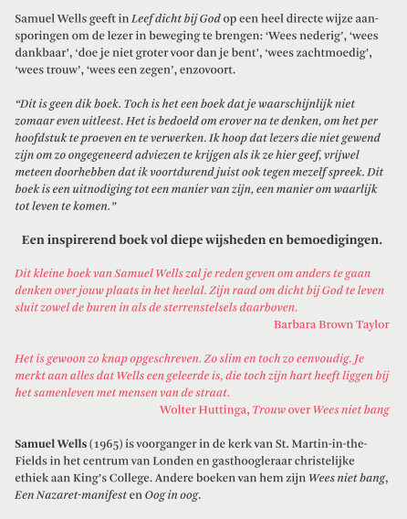 Leef dicht bij God achterkant