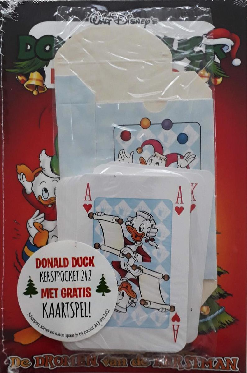 Donald  Duck Pocket 242 - De dromen van de kerstman +KAARTSPEL HARTEN