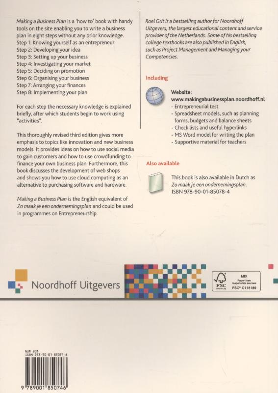 Making a business plan achterkant