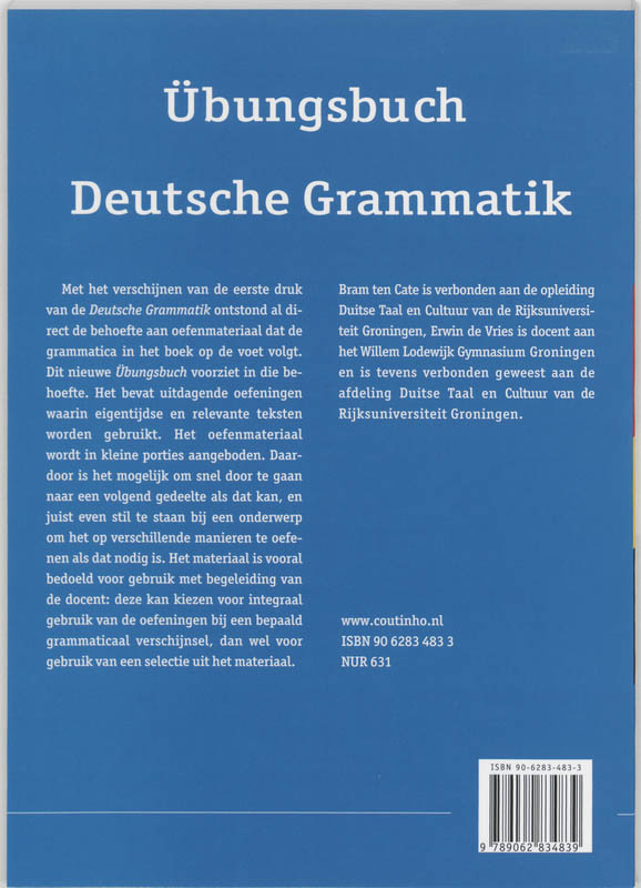 Übungsbuch Deutsch Grammatik achterkant