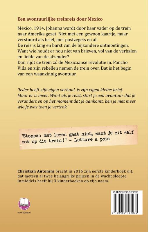 Een brief met vlechtjes achterkant