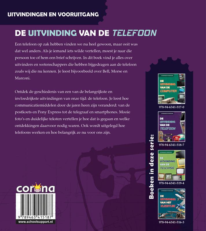 De uitvinding van de telefoon / Uitvindingen en vooruitgang achterkant