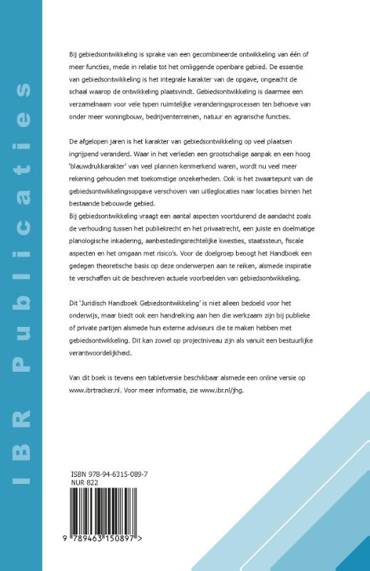 Juridisch handboek gebiedsontwikkeling achterkant
