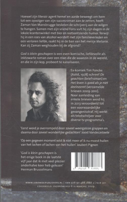 God is klein geschapen God is klein geschapen achterkant