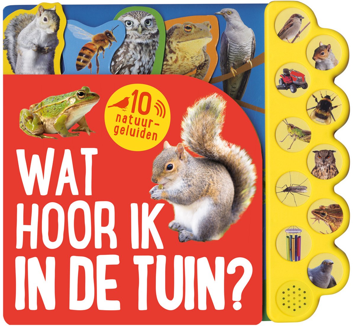 Wat hoor ik in de tuin? Geluidboek met 10 geluiden