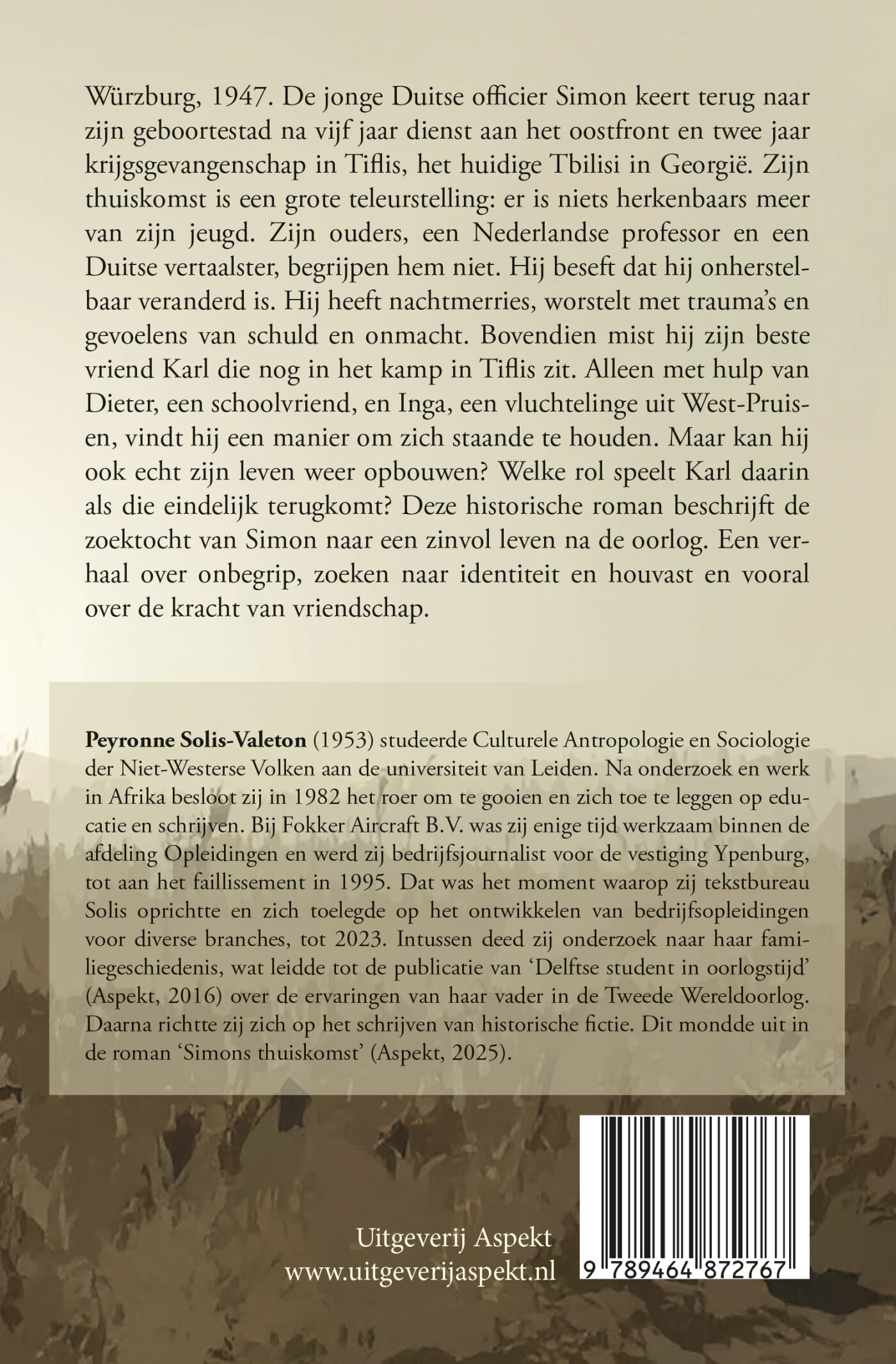 Simons thuiskomst achterkant