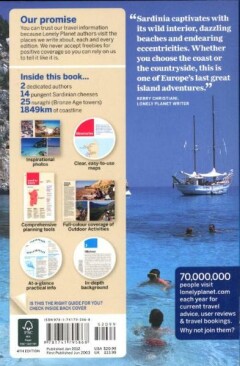 Sardinia 4E Lonely Planet achterkant