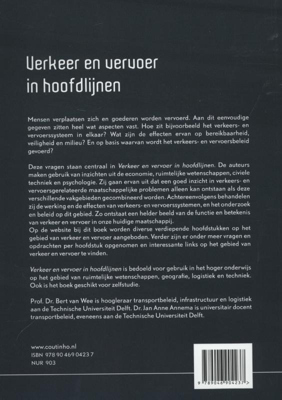 Verkeer en vervoer in hoofdlijnen Verkeer en vervoer in hoofdlijnen achterkant