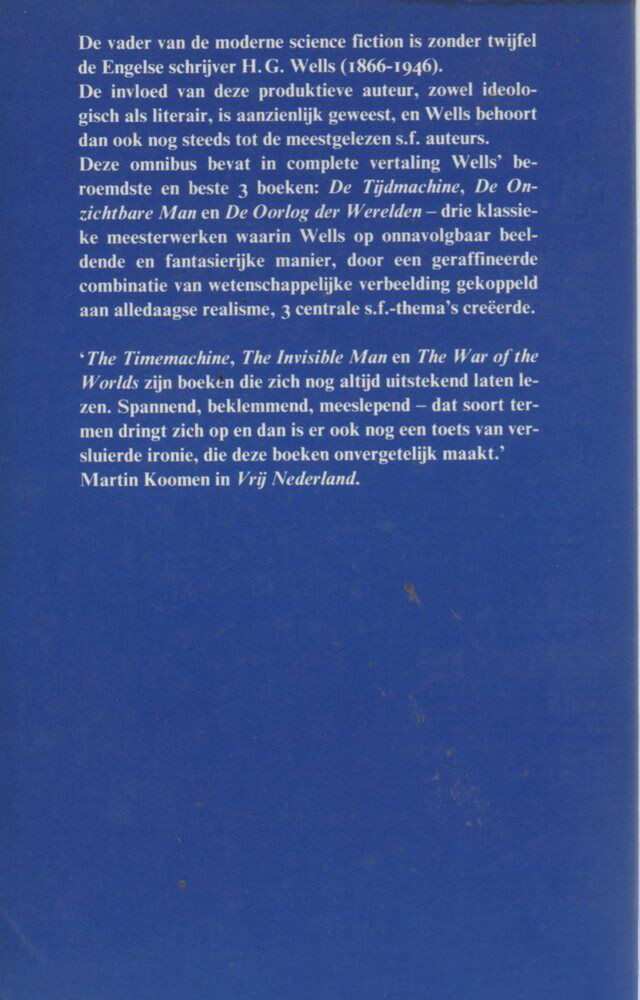 H.G. Wells omnibus achterkant