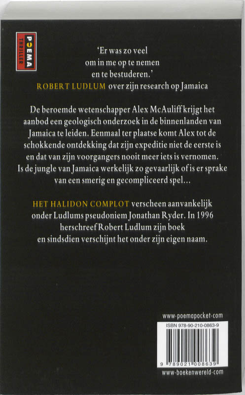 Het Halidon complot achterkant