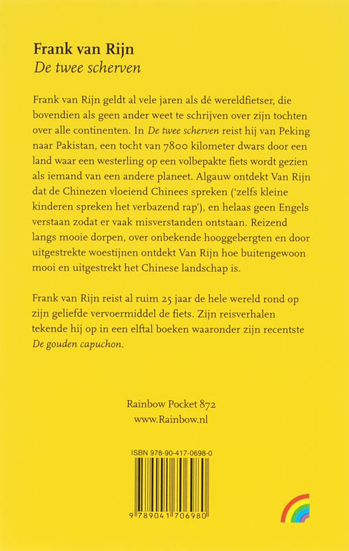 De twee scherven / Rainbow pocketboeken / 872 achterkant