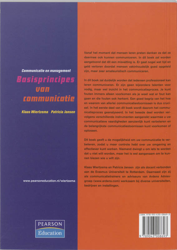 Basisprincipes van communicatie / Communicatie en management / 1 achterkant