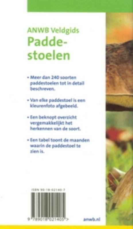 Paddestoelen van NoordWest-Europa / ANWB verrekijker achterkant