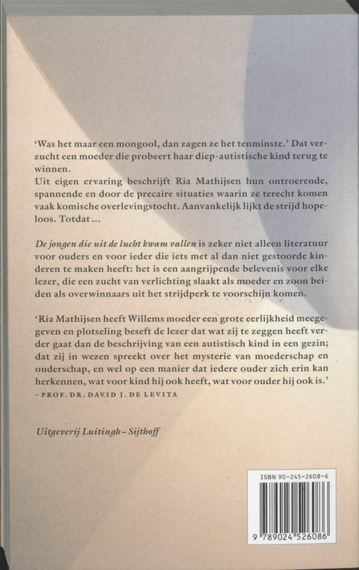 De jongen die uit de lucht kwam vallen achterkant