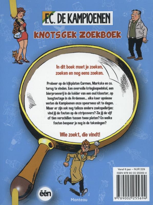 F.C. De Kampioenen - Knotsgek zoekboek achterkant