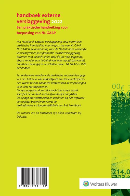 Handboek externe verslaggeving / 2022 achterkant