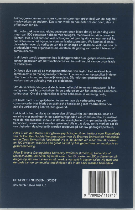Effectieve communicatie voor managers en leidinggevenden / PM-reeks achterkant