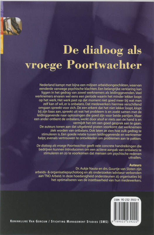 Dialoog Als Vroegere Poortwachter achterkant