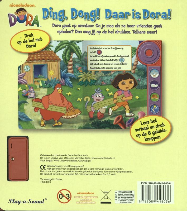 Ding, dong! Daar is Dora! / Dora achterkant