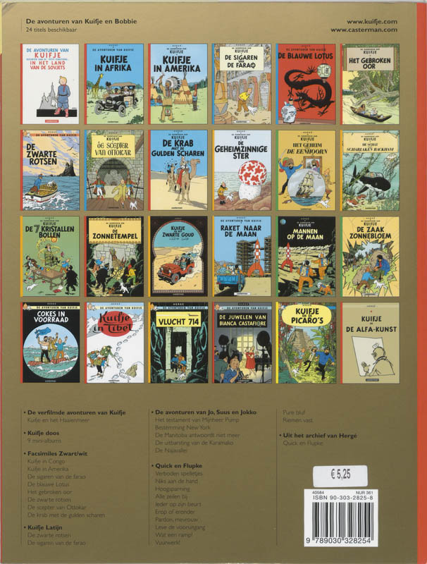 Kuifje en de Alfa-kunst / Kuifje softcover / 25 achterkant