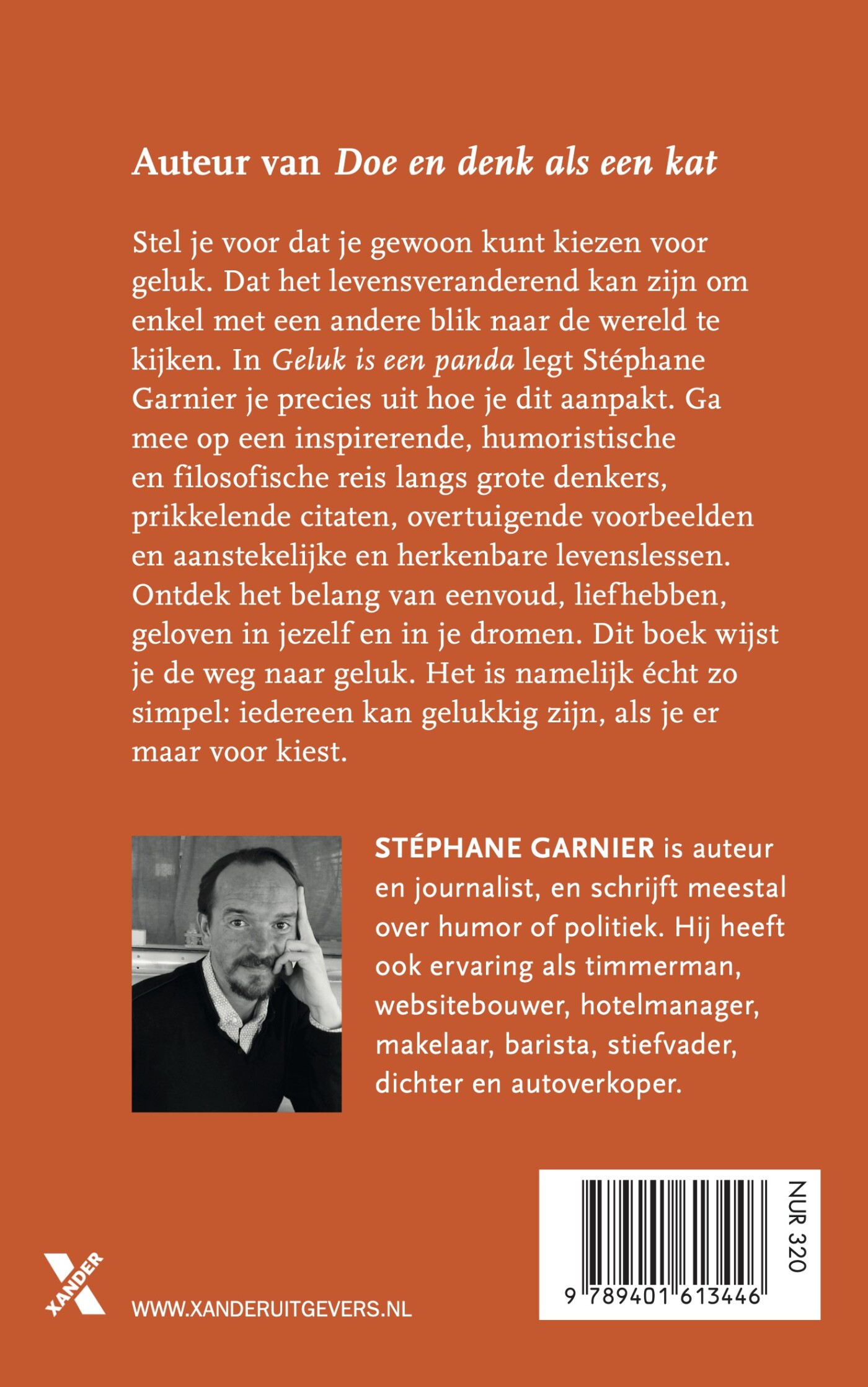 Geluk is een panda achterkant