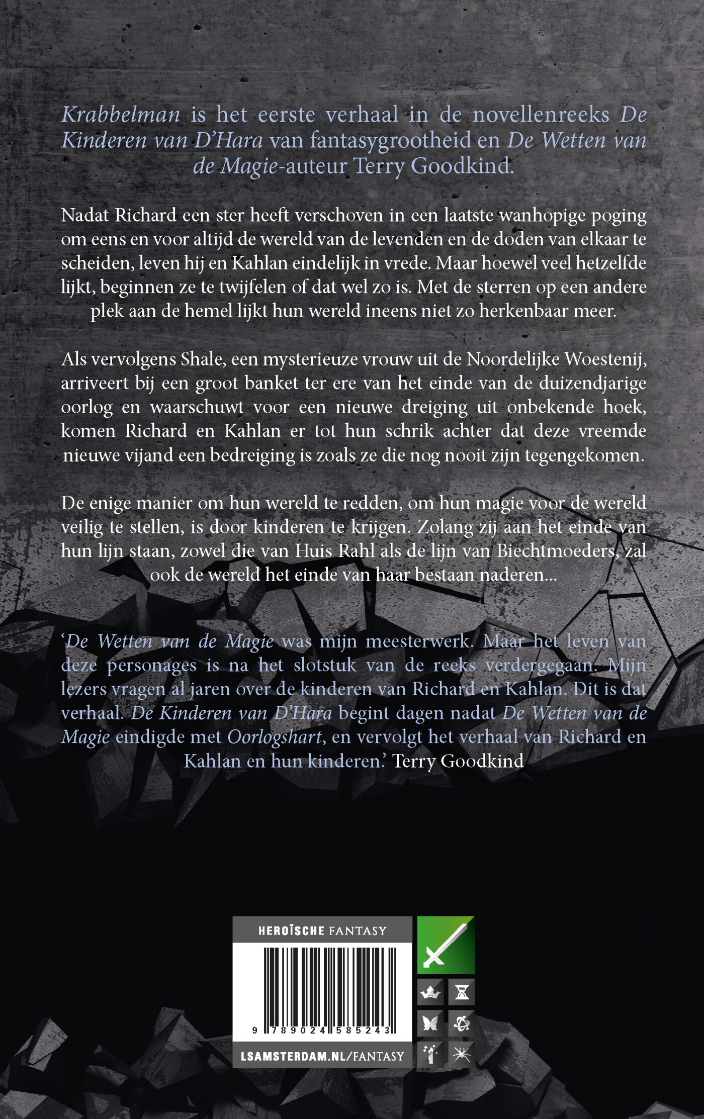 Krabbelman / De Kinderen van D'Hara / 1 achterkant